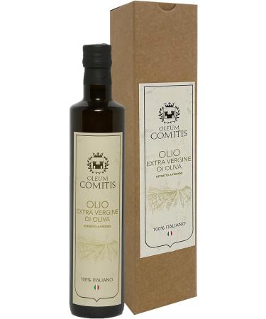 Oleum Comitis - Extra Virgin Olive Oil 100% Italian Cold Pressed - Gift Box with 500 ml Bottle - Buy Online on GoSupps.com
