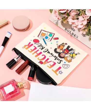 Svee Cosmetic Bag - Christmas Gift for Teachers | Canvas Makeup Bag for Kids | Lively Zipper Pouch for Kindergarten & Elementary School - Buy Online on GoSupps.com