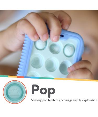 Nuby Baby Teething Toy - BPA Free Sensory Popper Cellphone - Blue - 3+ Months - Buy Online on GoSupps.com