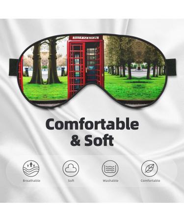 SSIMOO British Phone Booth Eye Mask | Soft Sleep Eye Patch for Women | Travel & Relaxation | Breathable Black Design - Buy Online on GoSupps.com