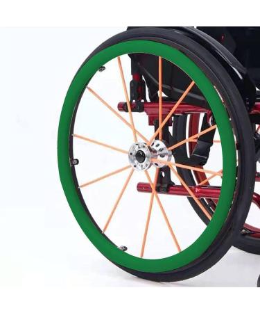 24 Inch/22 Inch Wheelchair Push Rim Covers Non-Slip Wear-Resistant Hand Push Cover Wheelchair Rim Grips Wheelchair Rear Wheel Cover Wheelchair Accessories Green (Color : Green Size : 24inch) 24inch Green