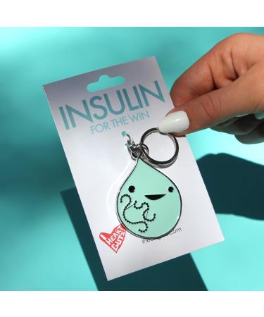 I Heart Guts Insulin Cartoon Enamel Keychain - Diabetes Awareness Funny Gift - Buy Online on GoSupps.com