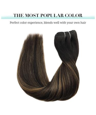 Doores Clip-In Hair Extensions | Real Balayage Natural Black to Chestnut Brown | 12 Inch 80g Remy Hair | 7 Pieces - Buy Online on GoSupps.com