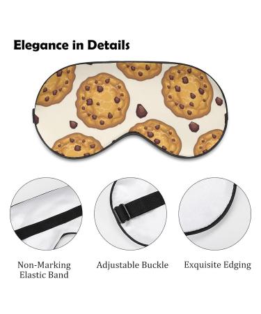 Cookie Realistic Food Sleep Mask - Adjustable Elastic Strap for Women Men - Travel & Yoga Blindfold - Buy Online on GoSupps.com