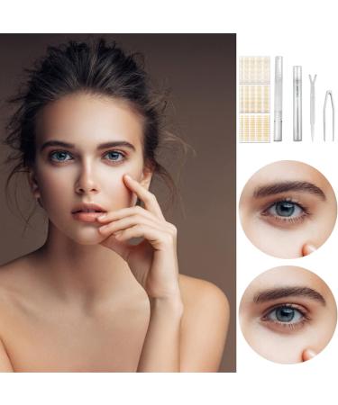 480Pcs Eyelid Tape Invisible Waterproof Self-Adhesive 3 Shapes Breathable Lace Eyelid Lifter Strips or Droopy Uneven and Hooded Eyes Makeup Set with Fork Rods and Tweezers - Buy Online on GoSupps.com