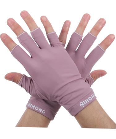 MERRYHAPY 1 Pair Gloves Gel Manicure Gloves Fingerless Gloves Womens Gloves Nail Light Touchscreen Gloves Summer Driving Gloves Manicure Gloves Protection Gloves for Protection 19.5x8cm - Buy Online on GoSupps.com