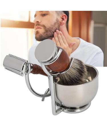 Alloy Beard Trim Bowl Kit - Stainless Steel Shaving & Brush Stand Holder | Perfect Gift for Friends Husbands & Fathers - Buy Online on GoSupps.com