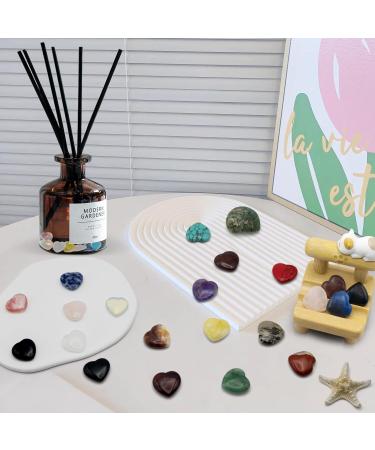 Gotfun 20-Piece Crystal Heart Stones Set | Colorful Healing Gemstones for Meditation & Chakra | Lucky Rose Quartz & Amethyst for Kids - Buy Online on GoSupps.com