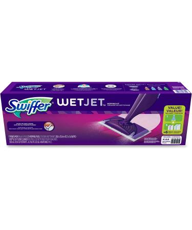 Swiffer WetJet Mop Starter Kit - 1 Spray Mop, 5 Mopping Pads, Floor Cleaner Liquid Solution | Dust Mop - Buy Online on GoSupps.com