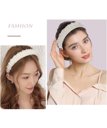 WantGor Pearl Headbands for Women - 2PCS Faux Pearl Hairbands for Bridal White Headband - Wedding Hair Hoop Accessories - Buy Online on GoSupps.com