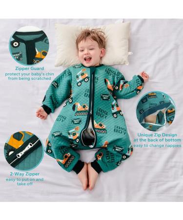 ZIGJOY Toddler Sleeping Bag 1.5 TOG 100% Cotton Sleep Sack | Excavator Design | for 4-6T Baby Boy Girl - Buy Online on GoSupps.com