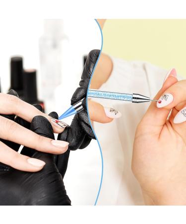 Prasacco Rhinestone Picker Tool Rhinestones Applicator Tools Rhinestone Picker Dotting Wax Pen Nail Art Tool with 4 Blue Replaceable Wax Head and 1 Tweezer for DIY Nail Art Tool - Buy Online on GoSupps.com