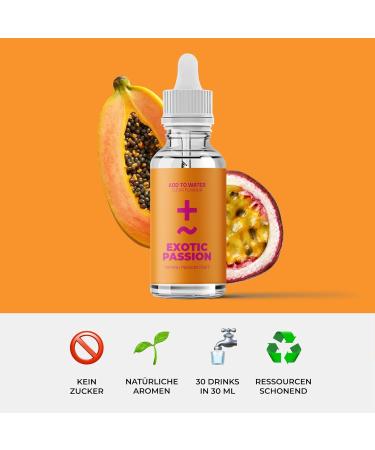 Exotic Passion Sugar-Free Beverage Concentrate | Add to Water Clear Flavor - Papaya & Passion Fruit | 1:330 Dosage - International Shipping Available - Buy Online on GoSupps.com
