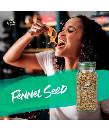 Simply Organic Fennel Seeds 1.90 oz - Premium Quality Spice for Cooking - Buy Online on GoSupps.com