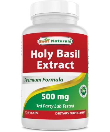 Best Naturals Holy Basil Extract 500 mg 120 VCaps (120 Count (Pack of 1))