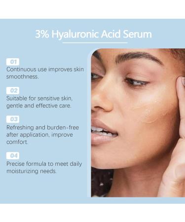 VKaoess 3 Hyaluronic Acid Serum UltraMoisturizing Bottles Hyaluronic Acid Serum Bottles 3 Pure HA for Deep Hydration Fast Absorption PreMakeup Skin Care Intensive Hydration 5 Quantity - Buy Online on GoSupps.com