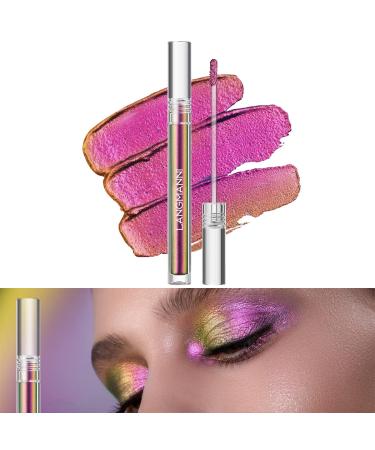 LANGMANNI Liquid Glitter Eyeshadow Chameleon Eyeshadow Makeup Metallic Changing Long-lasting Holographic Glitter Multichrome Eyeshadows (B-Wonder)