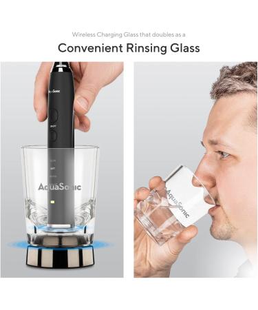 Aquasonic Black Series Ultra Whitening Rechargeable Electric Toothbrush - Black - Buy Online on GoSupps.com