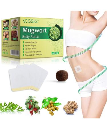 Mugwort navel sticker 40 pieces/box wormwood belly paving mugwort navel sticker natural herbal belly sticker detox pavement reducing stress perfect body line for unisex