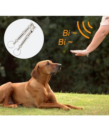 Andiker Dog Pipes with Lanyard - 2 pcs Stainless Steel Adjustable High-Frequency Training & Bark Control for Dogs - Buy Online on GoSupps.com
