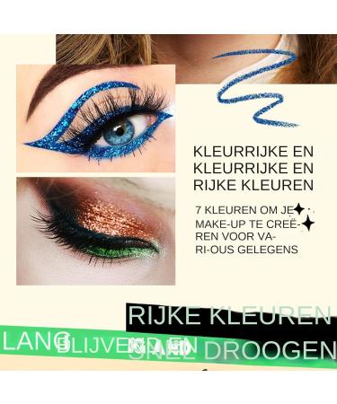 Qizeroty Eyeliner Pen SetColorful Eyeliner Pen Set Eyeliner Pencil Glitter Pearl Eye Liner Kit 7 Piece Eyebrow Pen Highly Pigmented and Long Lasting Colorful Eyeliner Glitter Waterproof Eye - Buy Online on GoSupps.com