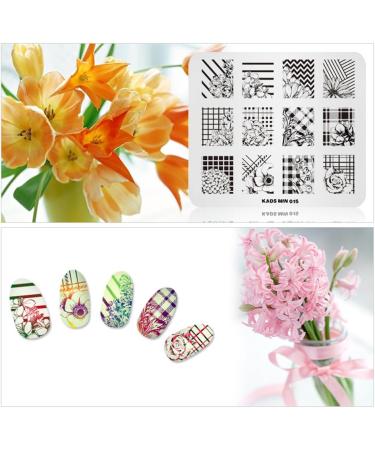 KADS Nail Art Stamping Plates - 4pcs Pattern Stamp Templates for Salon Designs - Buy Online on GoSupps.com