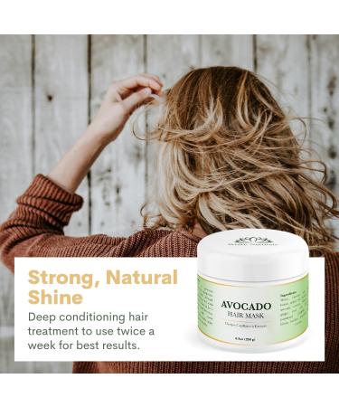 Sale! Avocado Hair Mask with Coconut Oil, Shea Butter & Argan Oil - Deep Conditioning Treatment for Silky, Smooth Hair - Buy Online on GoSupps.com
