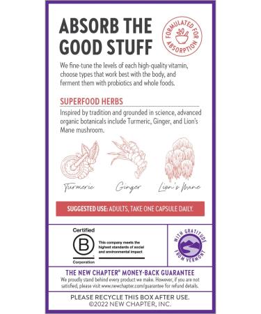 New Chapter Nerve Health Supplement - 3-in-1 Support with Vitamin B1, B6, B12 - 30ct - Buy Online on GoSupps.com