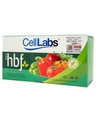 CellLabs HBF Detox Vegetable Drink (20 Sachets) Support Health & Beauty Support Healthy Digestive System Promotes Natural Detoxification 29 Fruits & Vegetables with Active Enzyme High Fiber