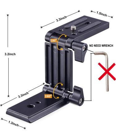 PURAMI Universal Flex Tilt Head Z Mount Bracket with Arca-Swiss Plate for Camera Slider Rig - Compatible with DSLR Canon Nikon Sony - Buy Online on GoSupps.com