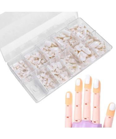 200 Pieces White Nail Tips for Practice & Training | DIY False Fake Nail Manicure Tools for Beginners - Buy Online on GoSupps.com