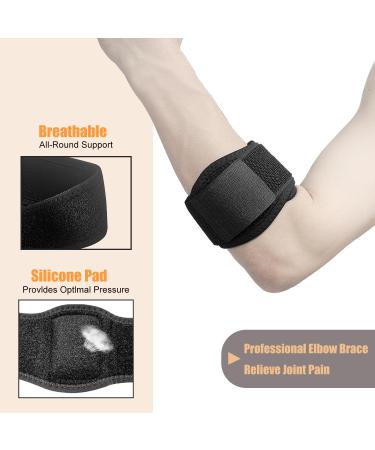 YUNYILAN Tennis Elbow Brace | Adjustable Forearm Support Strap with Gel Compression | Pain Relief for Tennis & Golfer Tendinitis | Men & Women - Buy Online on GoSupps.com