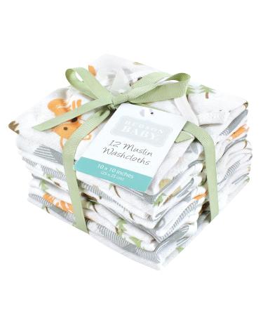 Hudson Baby Unisex Cotton Muslin Washcloths - Woodland Theme | One Size - Buy Online on GoSupps.com