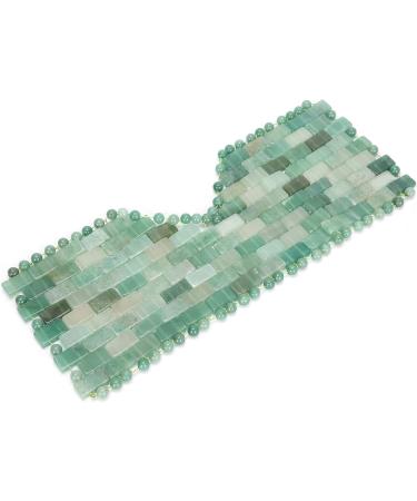 Verdant Touch Jade Eye Care Mask - Natural Aventurine Facial Massage Device for Relaxation & Tiredness Relief - Buy Online on GoSupps.com