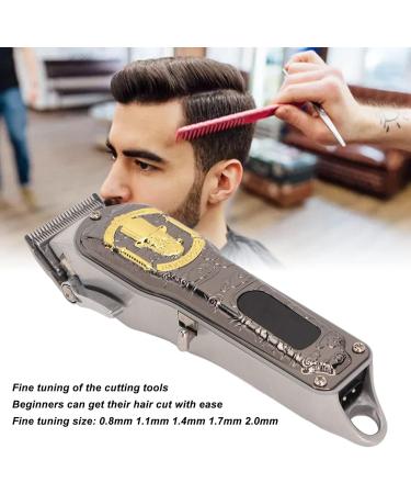 Retro Hair Clippers Kit with Stainless Steel Trimmer Safe Haircut Electric Hair Trimmer with Ergonomic Handle Design Low Noise LED Display - Buy Online on GoSupps.com