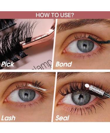 Pretty Memory 360Pcs Fluffy Cluster Lashes - 40D/60D Thick Mink Eyelash Extensions 10-16mm - 3D Effect DIY Eyelash Clusters (CC Curl) - International Shipping - Buy Online on GoSupps.com