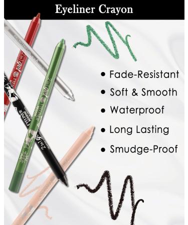  Lestpola Waterproof Gel Eyeliner Nude Brown Cream Matt Long-Lasting with Pencil Sharpener Intense Colour Easy to Apply Hypoallergenic Makeup for Sensitive Eyes 03 - Buy Online on GoSupps.com