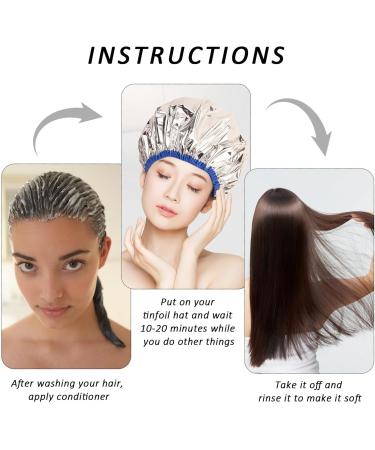 4 Pack Aluminum Constant Temperature Mask Caps Aluminum Hair Care Caps Heat Caps for Deep Care Dye Caps for Hair Care - Buy Online on GoSupps.com