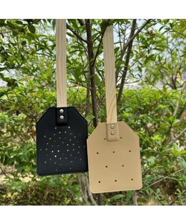 TAMOSH Yellow Wooden Stick Handle Mosquito Swatter Manual Fly Swatter PU Leather Mosquito Swatter - Buy Online on GoSupps.com