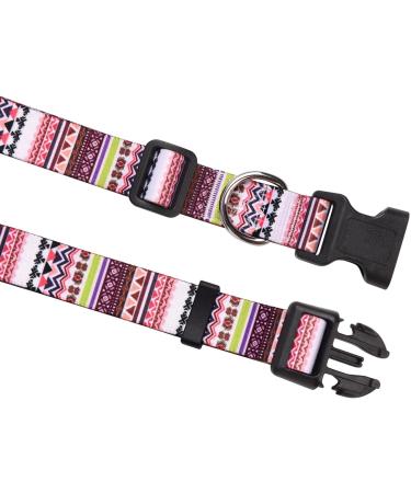 Buy Mihqy Adjustable Dog Collar - Soft & Comfortable Bohemian Design for Small Medium & Large Dogs (Pink 25-40 cm) - Buy Online on GoSupps.com