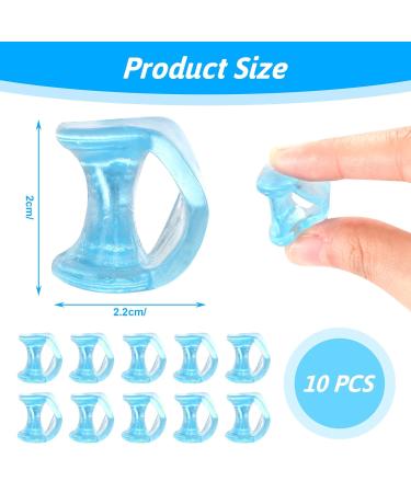 Bunion Corrector Gel Toe Separators - 10Pcs Silicone Protectors for Men & Women | Toe Spacers for Rubbing Relief & Pressure Prevention - Clear Blue - Buy Online on GoSupps.com