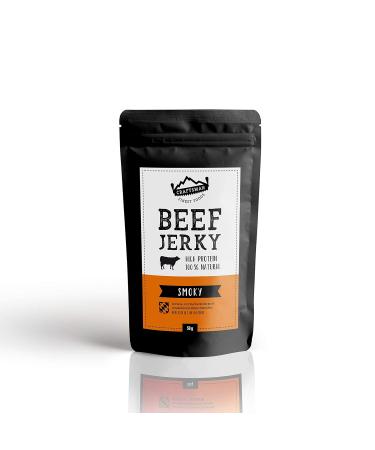 Craftsman Beef Jerky - 100% Natural Sugar-Free Protein 68% | 4x50g Pack | Bavarian D rrfleisch Mix | Smoky Chili & Hemp Pepper Biltong - Buy Online on GoSupps.com