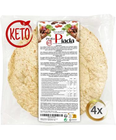 4 Piadinas prot iques Line diet (1 paquet) | Teneur lev e en prot ines | pour la phase 1 | 1 paquets de 4 piadines de 40 g 4 Piadinas (paquete de 1 160g)