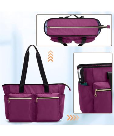 Durable Damero Nurse Work Bag | Stylish Utility Tote for Women | Ideal for Medical Professionals | Purple - Buy Online on GoSupps.com