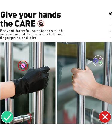 ThxToms Chemical-Resistant Latex Gloves for Hair Coloring - 5 Pairs, Black, Medium - Buy Online on GoSupps.com