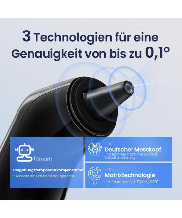 Buy Ear Thermometer for Baby & Adults - Digital Infrared Fever Thermometer with 21 Disposable Caps & Color-Coded Display - Buy Online on GoSupps.com
