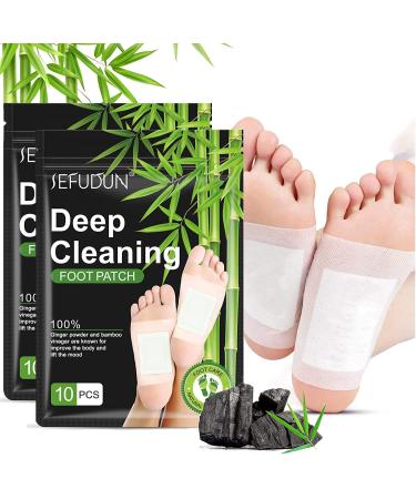 Detox foot pavement 20PCs for stress relief and deep sleep detox powdered natural bamboo academic ginger vital pavement original detoxification foot pads