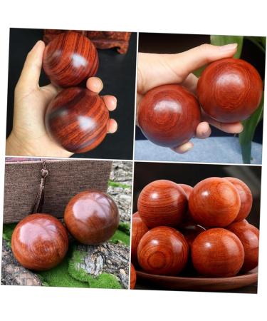 Solid Wood Massage Ball - 5.5cm Hand Roller | Mahogany Muscle Massager & Accessories for Relaxation - Buy Online on GoSupps.com