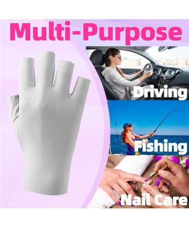 Baofuwan 3 Pairs UV Gloves for Nail Lamp Professional UPF50+ UV Protection Gloves for Manicures Nail Art Fingerless Gloves That Shield Skin from The Sun and Nail Lamp(Black) - Buy Online on GoSupps.com