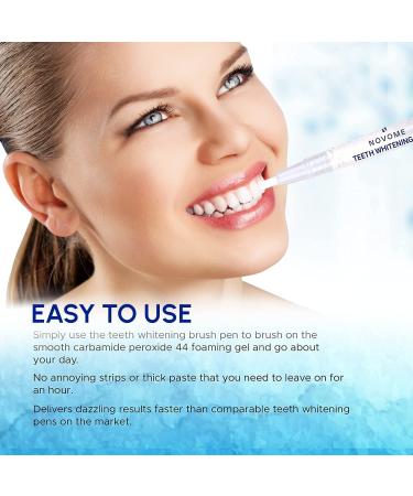NOVOME Teeth Whitening Pen (2 Pcs) - 20+ Uses, Effective & Painless, No Sensitivity, Travel-Friendly, Easy to Use - Natural Mint Flavor for a Beautiful White Smile! - Buy Now - Buy Online on GoSupps.com
